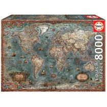 Educa 18017 - 8000 części mapa świata histrorskiego