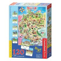 Castorland Puzzle 120 elementów. Mapa Niemiec + Quiz