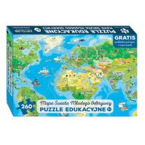 Artglob Puzzle 260 - Mapa Świata Młodego Odkrywcy