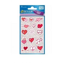 Zdesign Naklejki papierowe - Serca
