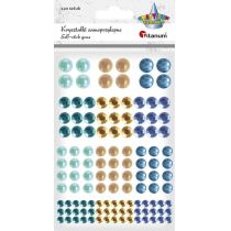 Kryształki samoprzylepne perełki mix 120szt Nowa