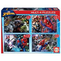Educa Borras Borras - Multi 4 Puzzle 50-80-100-150 Ultimate Spider-Man Puzzle (18102) 18102