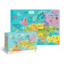 Puzzle Mapa Europy 100 elementów dla 5 latka