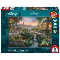 Schmidt Spiele 59489 Thomas Kinkade, Disney, 101 dalmatyńczyk, 1000 części puzzle, kolorowe