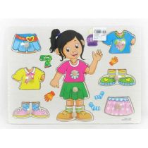BIGTOYS Puzzle drewno Dziewczynka BPUZ3754
