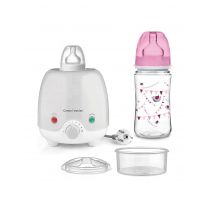 Canpol babies Babies elektryczny podgrzewacz do butelek 1 sztuka [77/050] + różowa butelka 240 ml 9097045