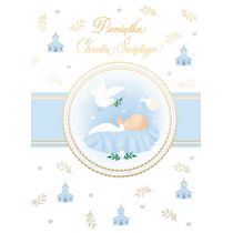 Henry Karnet Z Kieszonką B6 Chrzest Niebieski