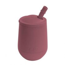 Ezpz Silikonowy kubeczek ze słomką Mini Cup + Straw Training System Mauve 120 ml