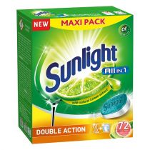 Sunlight Sunlight All In 1 Double Action tabletki do mycia naczyń w zmywarkach Citrus Fresh 72szt 1260g