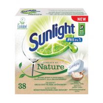 Sunlight Sunlight All In 1 Powered By Nature tabletki do mycia naczyń w zmywarkach 38szt