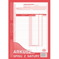 Michalczyk&Prokop ARKUSZ SPISU Z NATURY PION A4(O+1K) 341-1