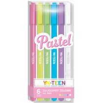 Długopis żelowy 6 kolorów Pastel YN TEEN