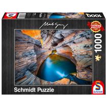 Schmidt Puzzle PQ1000 Mark Gray Błękit -