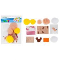 Craft with Fun Zestaw kreatywny Zwierzatka Pompon Pbh 20