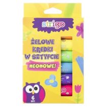 Strigo Kredki świecowe neonowe 6szt STRIGO