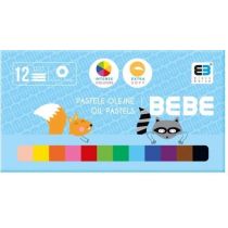 Interdruk Pastele olejne 12 kolorów BB Kids niebieski