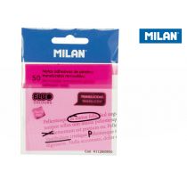 Karteczki samoprzylepne transparentne różowe 76x76mm MILAN 50szt. /411260850/ MI198-8