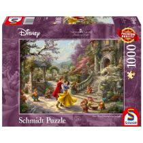 Schmidt Spiele 59625 Thomas Kinkade puzzle do gier Disney, tańca śnieżnego z księżniczkami, 1000 elementów puzzli, kolorowe