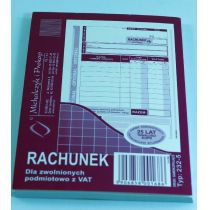 Michalczyk&Prokop RACHUNEK A6 DLA ZWOLNIONYCH Z VAT PION /O+1K/232-5