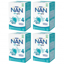Nestle Nan Optipro 4 Junior Produkt na bazie mleka dla dzieci po 2. roku Zestaw 4 x 650 g