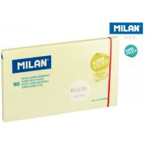 MILAN Karteczki samoprzylepne żółte Milan super sticky pastel 127 x 76, 90 sztuk