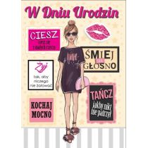 Stamp Karnet Bueno B6 + koperta wzór nr 04 Urodziny