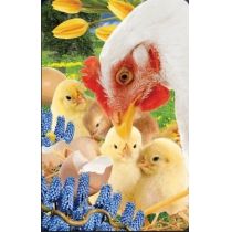 Wielkanocne kurczaczki minikartka 3D