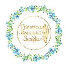 Henry Karnet KW Komunia Niezapominajki Lakier 3D