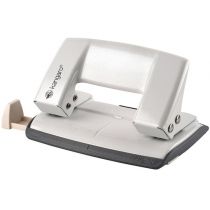 KANGARO Dziurkacz Aion-10G/S, dziurkuje do 10 kartek, metalowy, w pudełku PP, metaliczny biały KAA10G/S-14