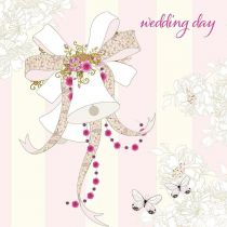 Karnet Swarovski kwadrat Ślub dzwonki Clear Creations