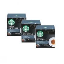 Starbucks Dolce Gusto Espresso Roast Kawa w kapsułkach Zestaw 3 x 66 g