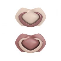 canpol Babies Zestaw smoczków uspokajających silikonowych symetrycznych Pure Color 18+ m, różowy