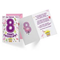 Kukartka Karnet B6 PR-293 Urodziny 8 - Kukartka