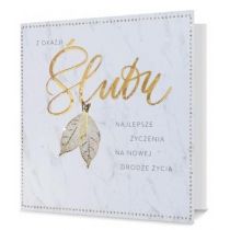 Karnet kwadratowy Ślub UK-Silver-08 Nowa