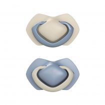 canpol Babies Zestaw smoczków uspokajających silikonowych symetrycznych Pure Color 6-18 m, niebieski