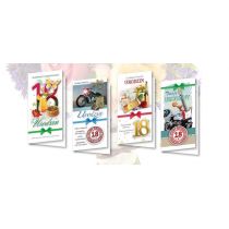 Karnet DL De Lux Złocony 18 Urodziny MIX 10szt.) Nowa