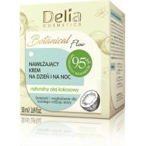 Delia Cosmetics Cosmetics Botanic Flow Krem nawilżający z olejem kokosowym na dzień i noc 50ml