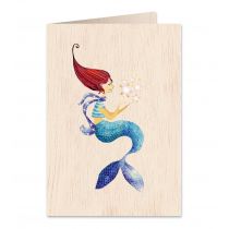 Cozywood Karnet drewniany C6 + koperta Syrenka