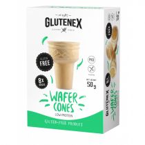 GLUTENEX Wafle Suche Stożki Niskobiałkowe PKU bezglutenowe 50g -