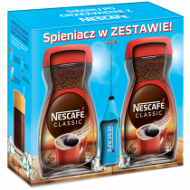 Nescafe Zestaw Kawa rozpuszczalna Classic + Spieniacz 2 x 200 g