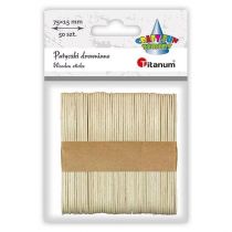 Drewniane patyczki łyżeczki 15x75mm 50szt - Titanum