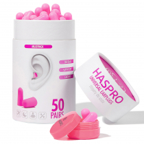 HASPRO Sp. z o.o. Stopery do uszu jednorazowe Haspro Tube50 różowe 50 sztuk 1143292