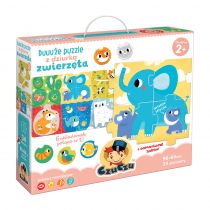 Bright Junior Media Duuuże puzzle z dziurką Zwierzęta - Media