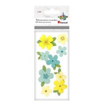 Dekoracje samoprzylepne 3D kwiaty mix 7szt - Titanum