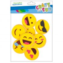 Craft with Fun Ozdoba dekoracyjna Eva Emotki samoprzylepna 8szt 12/144