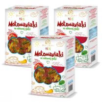 Bartolini Kids Makaron dla dzieci z warzywami motomaniaki Zestaw 3 x 250 g