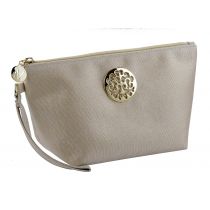 INTER-VION Travel Chic Cosmetic Bag - Złota kosmetyczka z rączką - Średnia - 415110