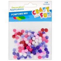 Craft with Fun Ozdoba dekoracyjna Pompon 1cm/120szt Pbh 40/400