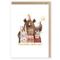 Cardie Kartka urodzinowa Wszystkiego najlepszego! K011