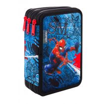 Patio Piórnik potrójny z wyposażeniem Jumper 3 Spiderman Denim Coolpack